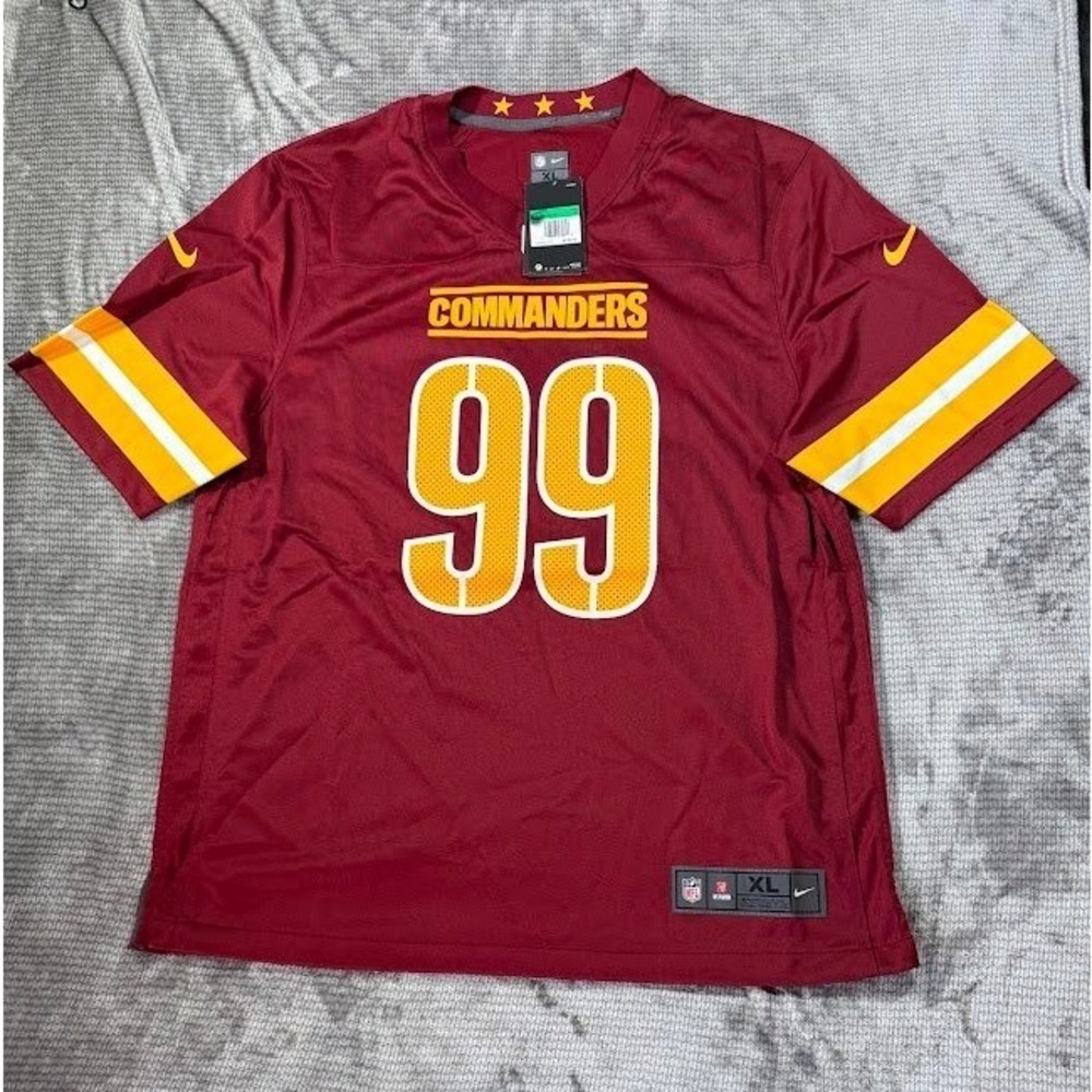 Nike Washington Commanders Chase Young 99‎ NFL Jersey Mens XL Burgundy Gold New